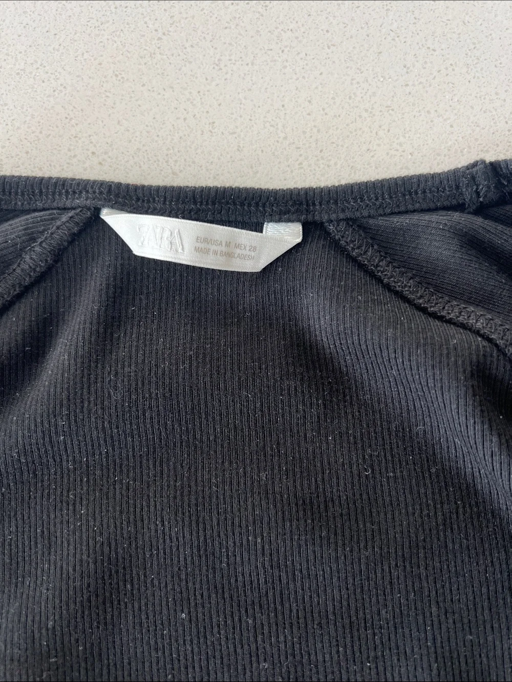 Zara Classic Black Scoop Neck Tee